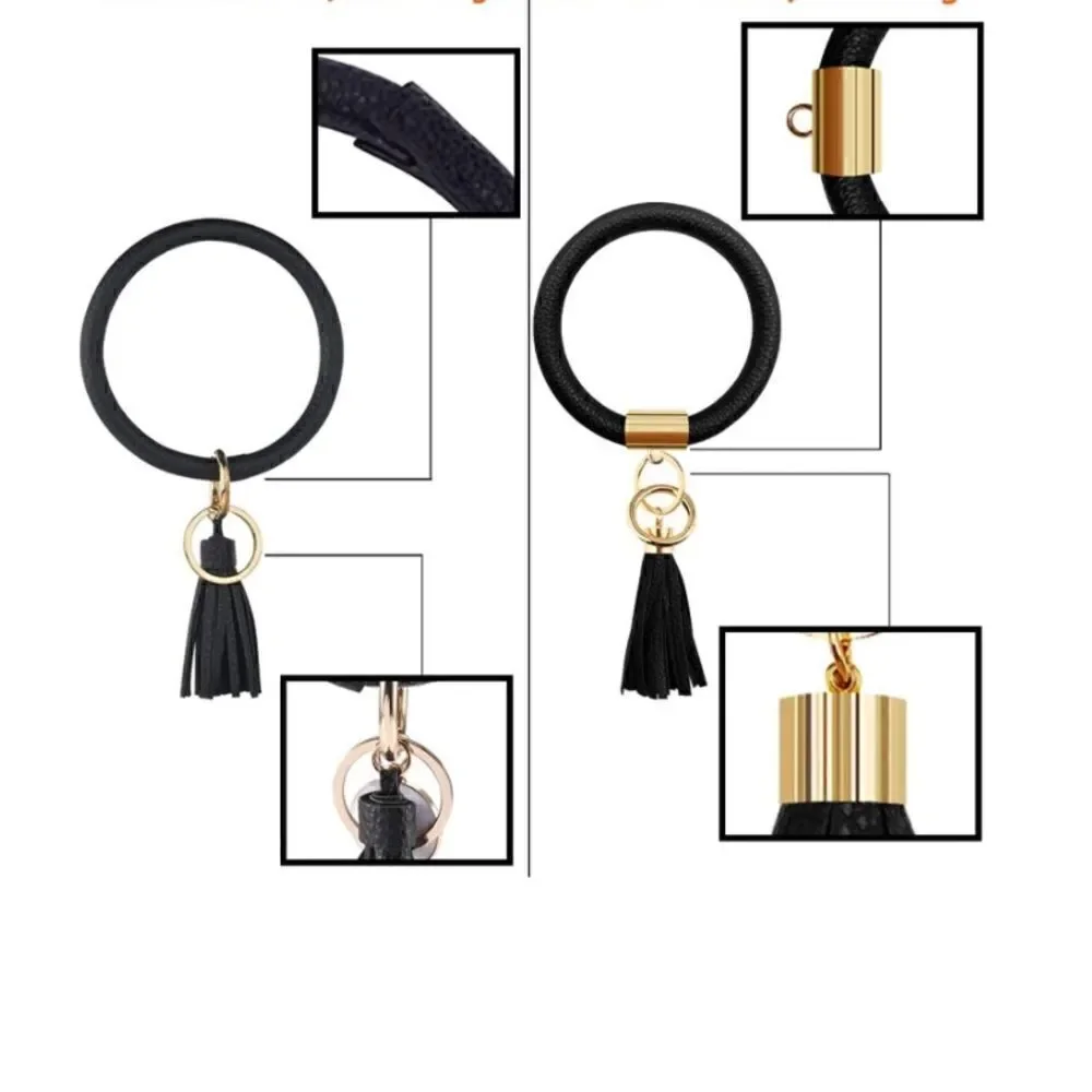 Black key ring bracelet
